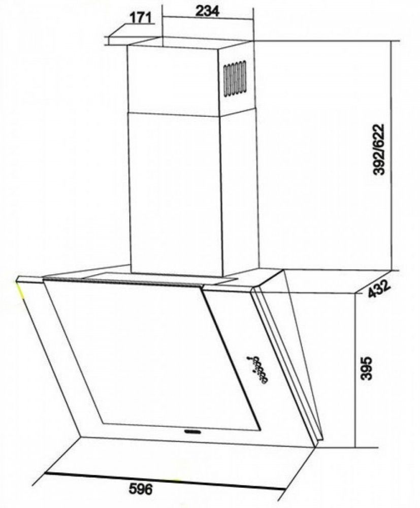 Hota Tornado Vertical 750 (60) LED Inox-Black