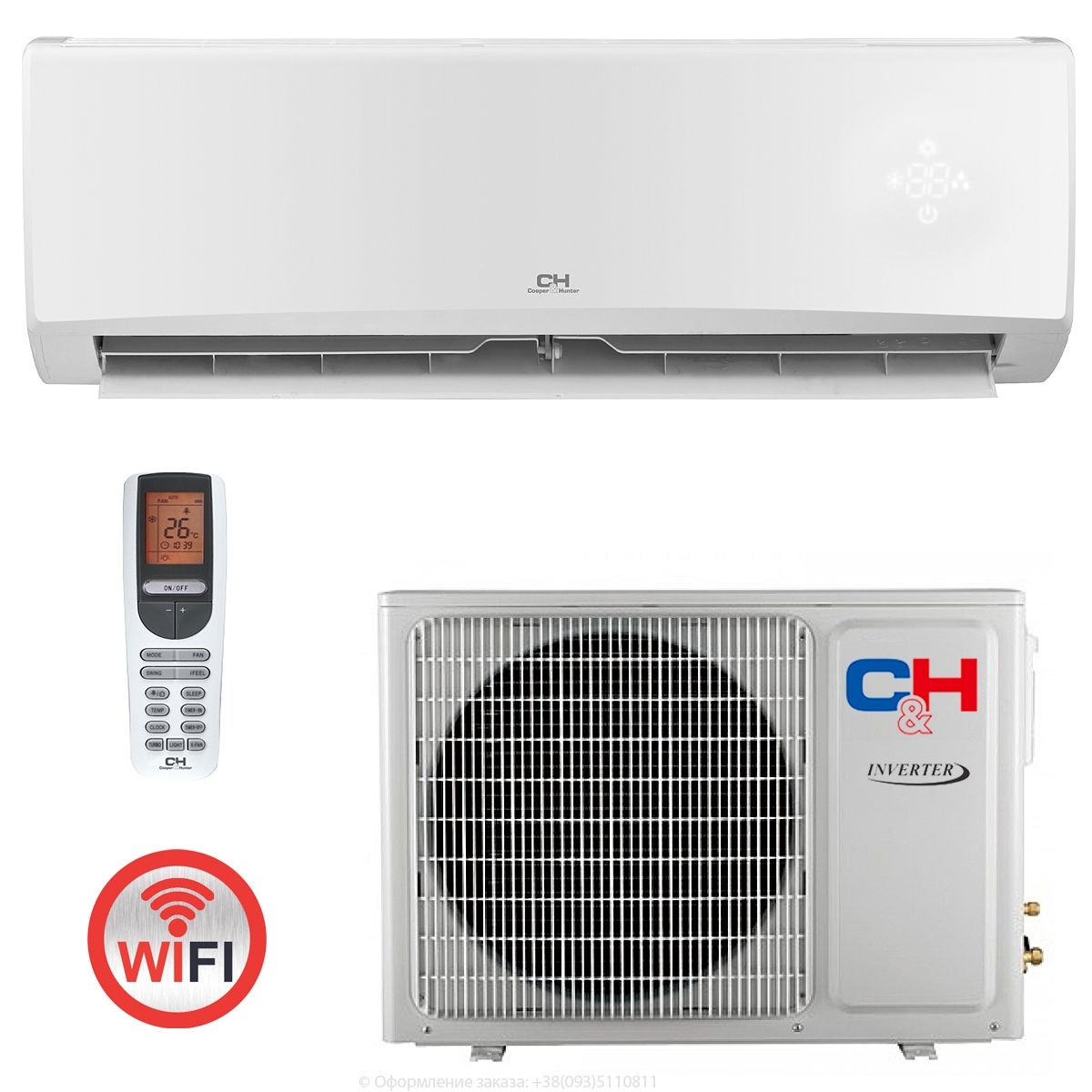 Aparat de aer condiționat Cooper&Hunter Alpha Inverter Wi-Fi CH-S24FTXLE