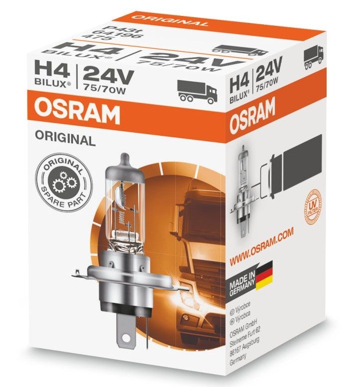 Lampa auto Osram H4 75/70W 24V P43T (64196 TSP)