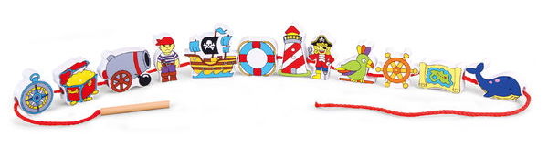 Joc educativ Viga Lacing Blocks Pirate (59852)