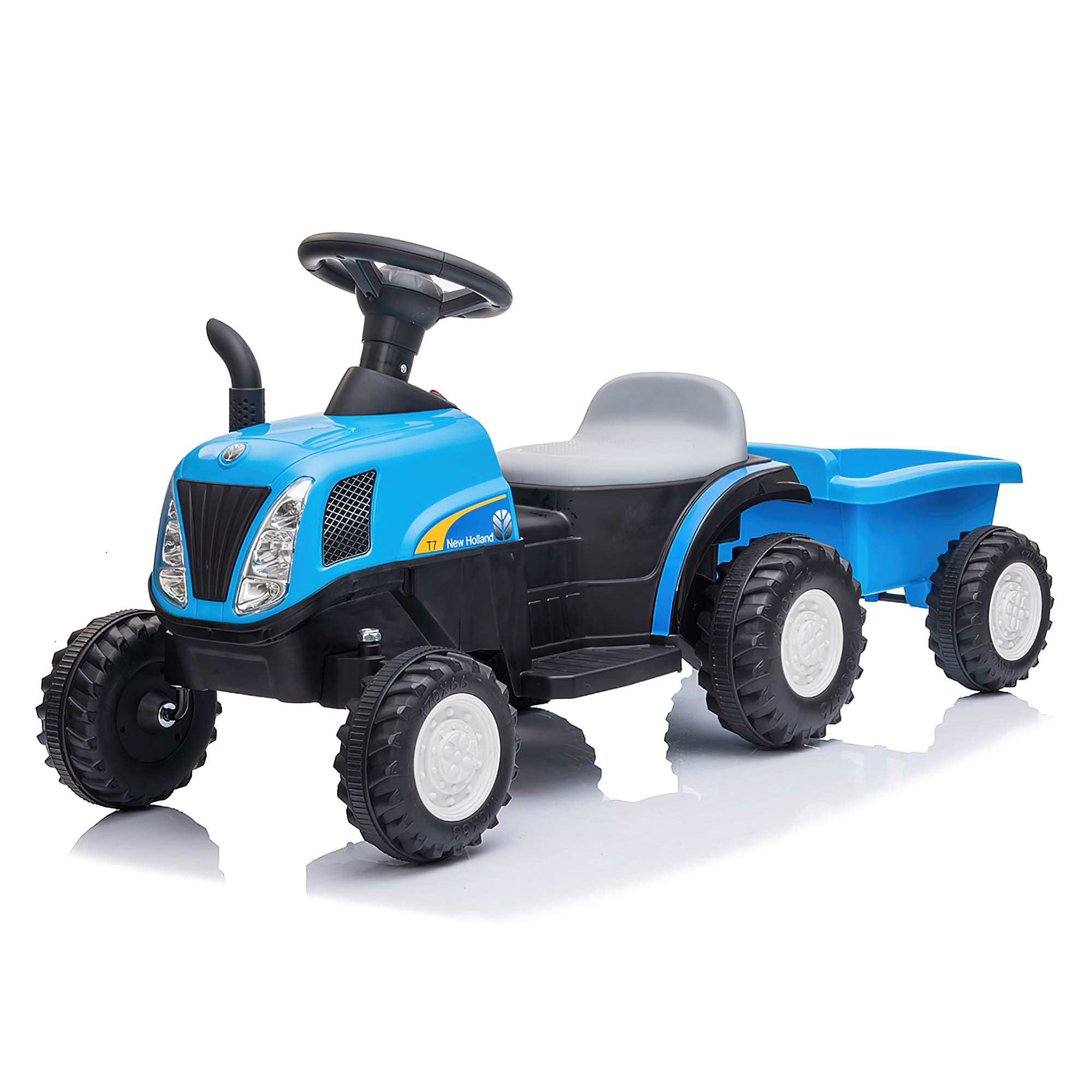 Tractor electric cu remorca pentru copii New Holland T7 JE-276