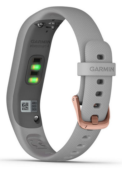 Brățară pentru fitness Garmin Vivosmart 4 Silver S/M with Grey Band